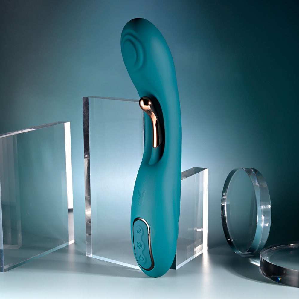 Playboy Pleasure Aurelie 22.7 cm Vibrator with Internal Flicker for G-Spot Stimulation > Sex Toys For Ladies > G-Spot Vibrators - Tophatter Daily Deals