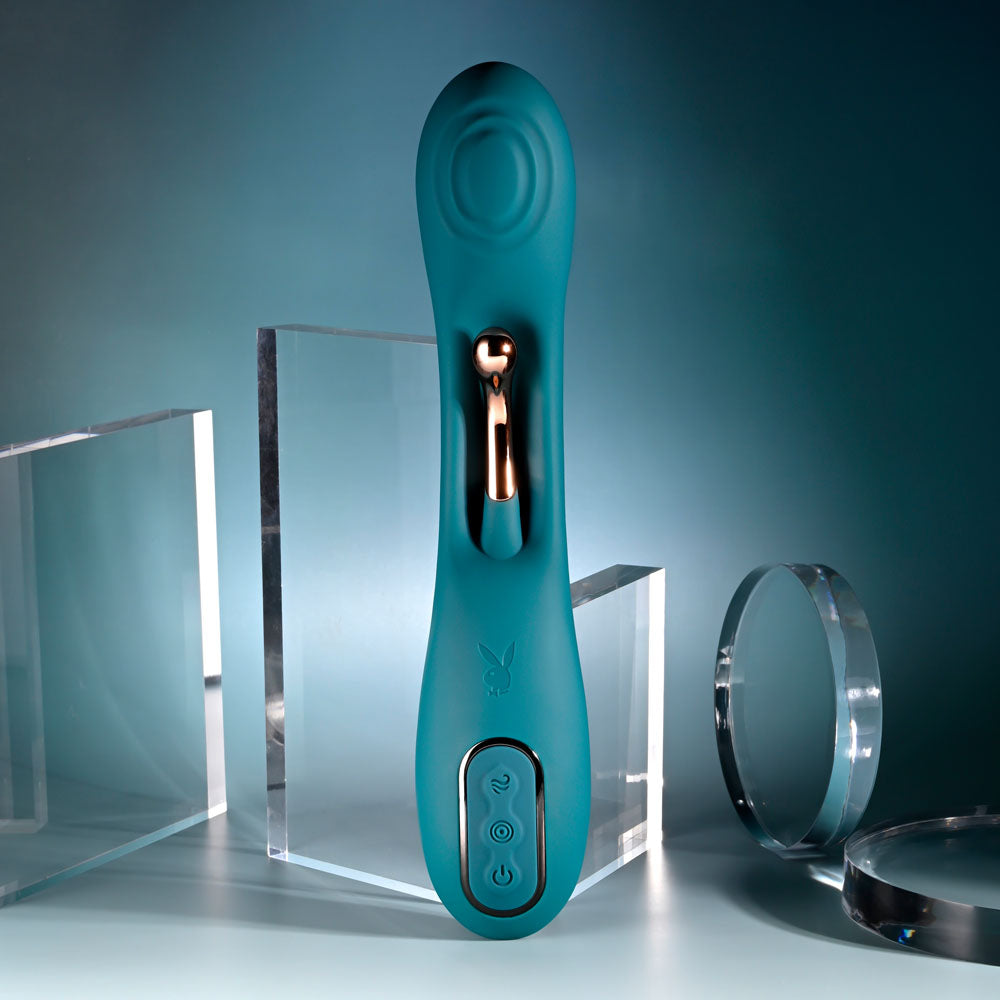 Playboy Pleasure Aurelie 22.7 cm Vibrator with Internal Flicker for G-Spot Stimulation > Sex Toys For Ladies > G-Spot Vibrators - Tophatter Daily Deals