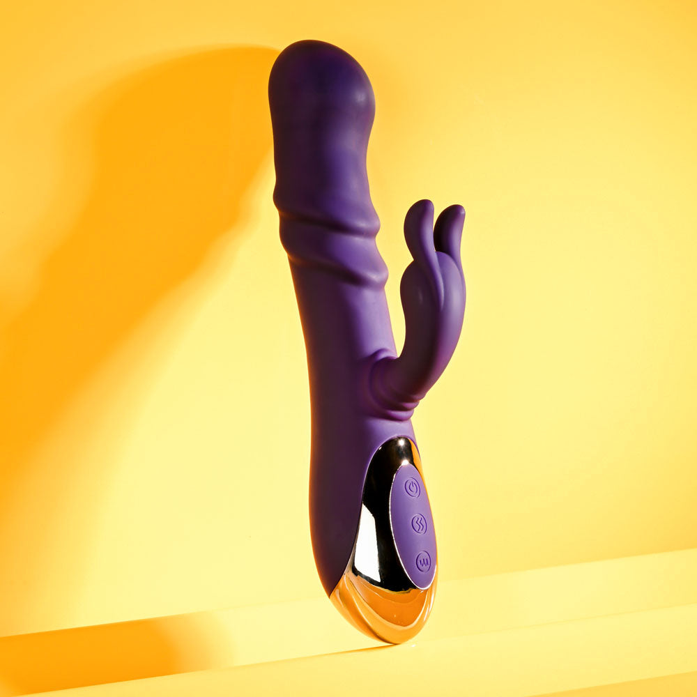 Playboy Pleasure Bunny Punch 24.4 cm Twirling Rabbit Vibrator > Vibrators > Ladies > Rabbit Multi - Tophatter Daily Deals