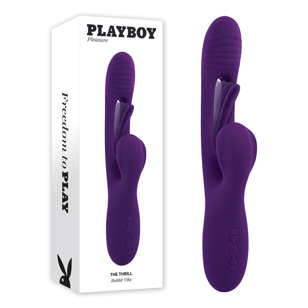 Playboy Pleasure THE THRILL Rabbit Vibrator with 7 Speeds > Vibrators > Ladies > Rabbit - Tophatter Daily Deals