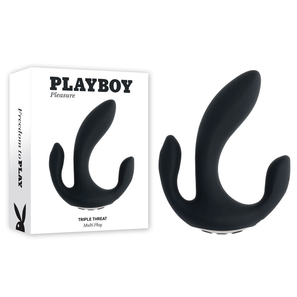 Playboy Pleasure - TRIPLE THREAT 3 Head Stimulator 13.5cm > Vibrators > Unconventional - Tophatter Daily Deals