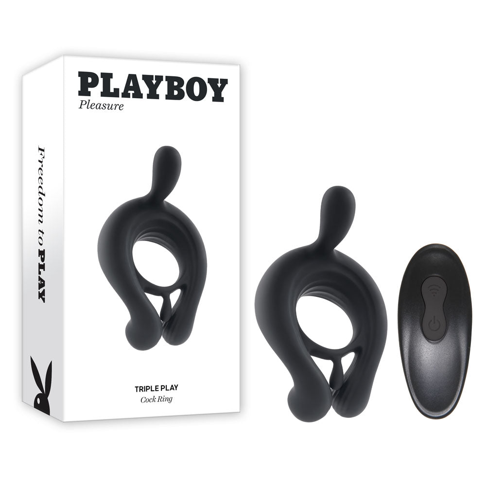 Playboy Pleasure Triple Play Vibrating Cock Ring > Cock Ring > Vibrating - Tophatter Daily Deals