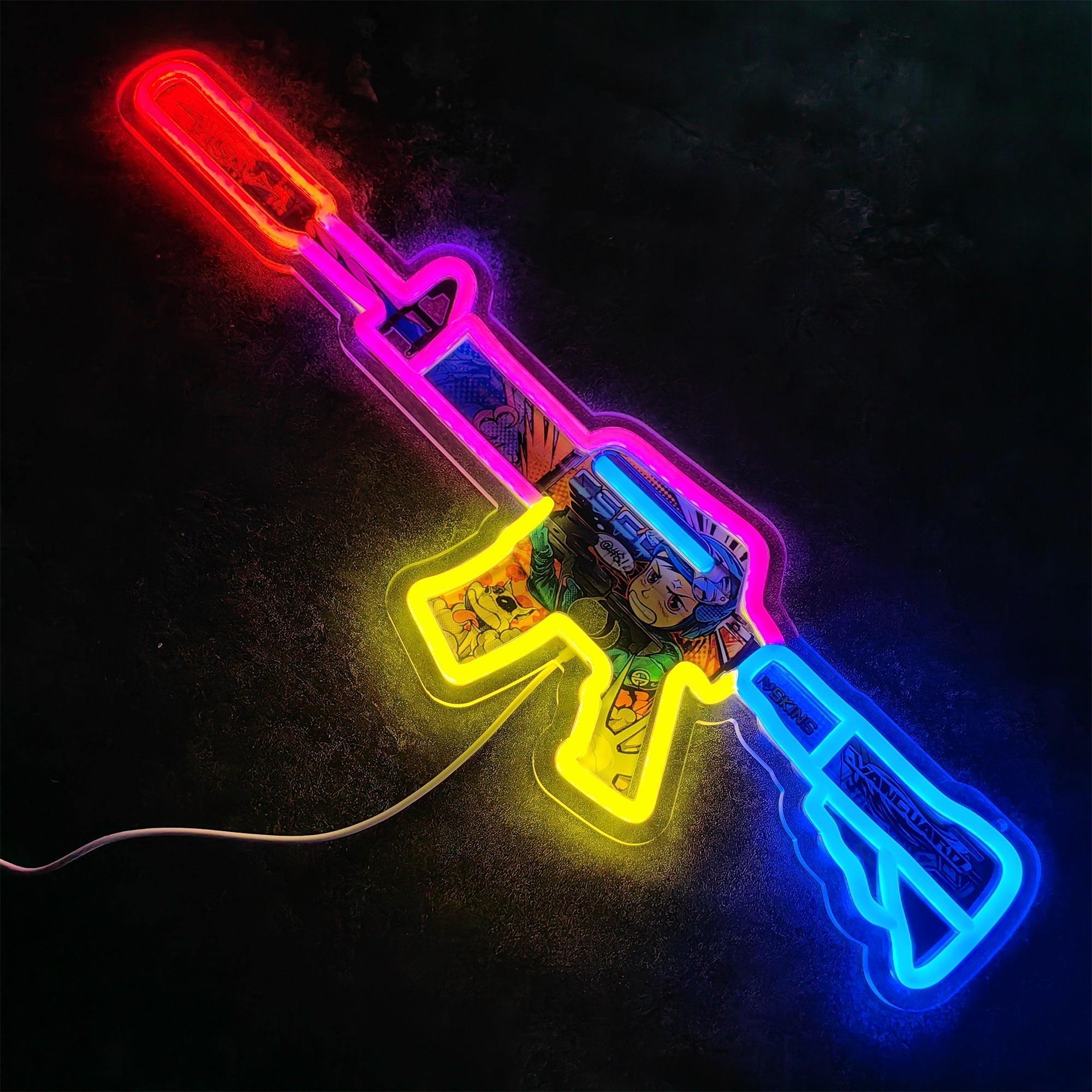 Customized CSGO Rare Skin M4A1-S Neon Light Wall Decor - Tophatter Daily Deals