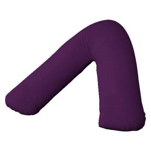 V Shape Pillow Case - Anti Allergy Triangle Pillow for Nursing, Maternity & Pregnancy – Extra Hollowfibre Cushioning to Supports Neck Head Purple Pillows - Tophatter Daily Deals