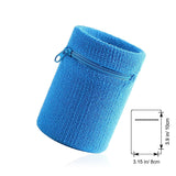 Wrist Wallet for Runners - Pocket Wrist Wallet Pouch Bag Band Zipper for Running Blue Exercise Bands - Tophatter Daily Deals