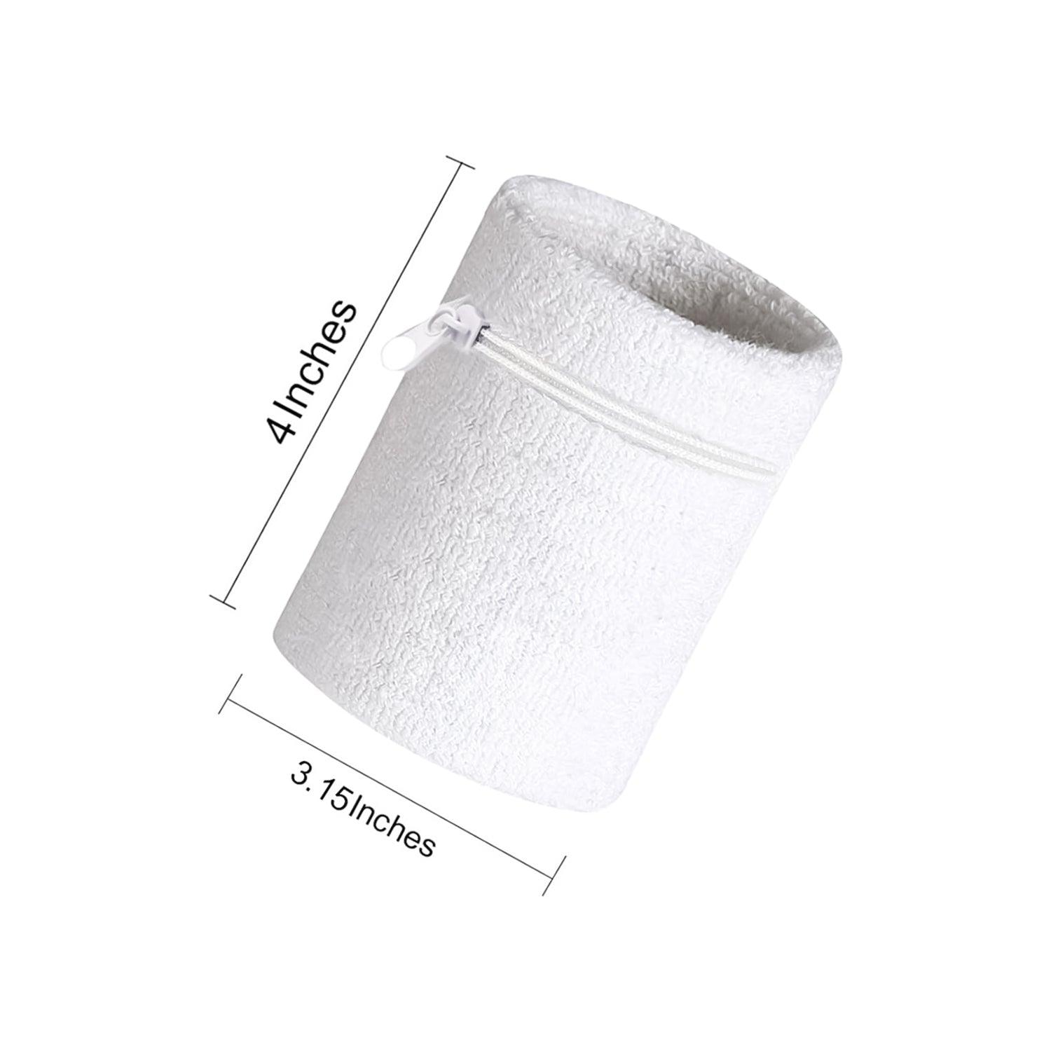 Wrist Wallet for Runners - Pocket Wrist Wallet Pouch Bag Band Zipper for Running White Exercise Bands - Tophatter Daily Deals