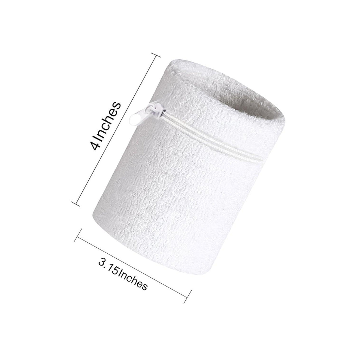 Wrist Wallet for Runners - Pocket Wrist Wallet Pouch Bag Band Zipper for Running White Exercise Bands - Tophatter Daily Deals
