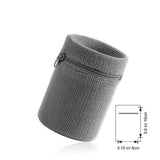 Wrist Wallet for Runners - Pocket Wrist Wallet Pouch Bag Band Zipper for Running Grey Exercise Bands - Tophatter Daily Deals