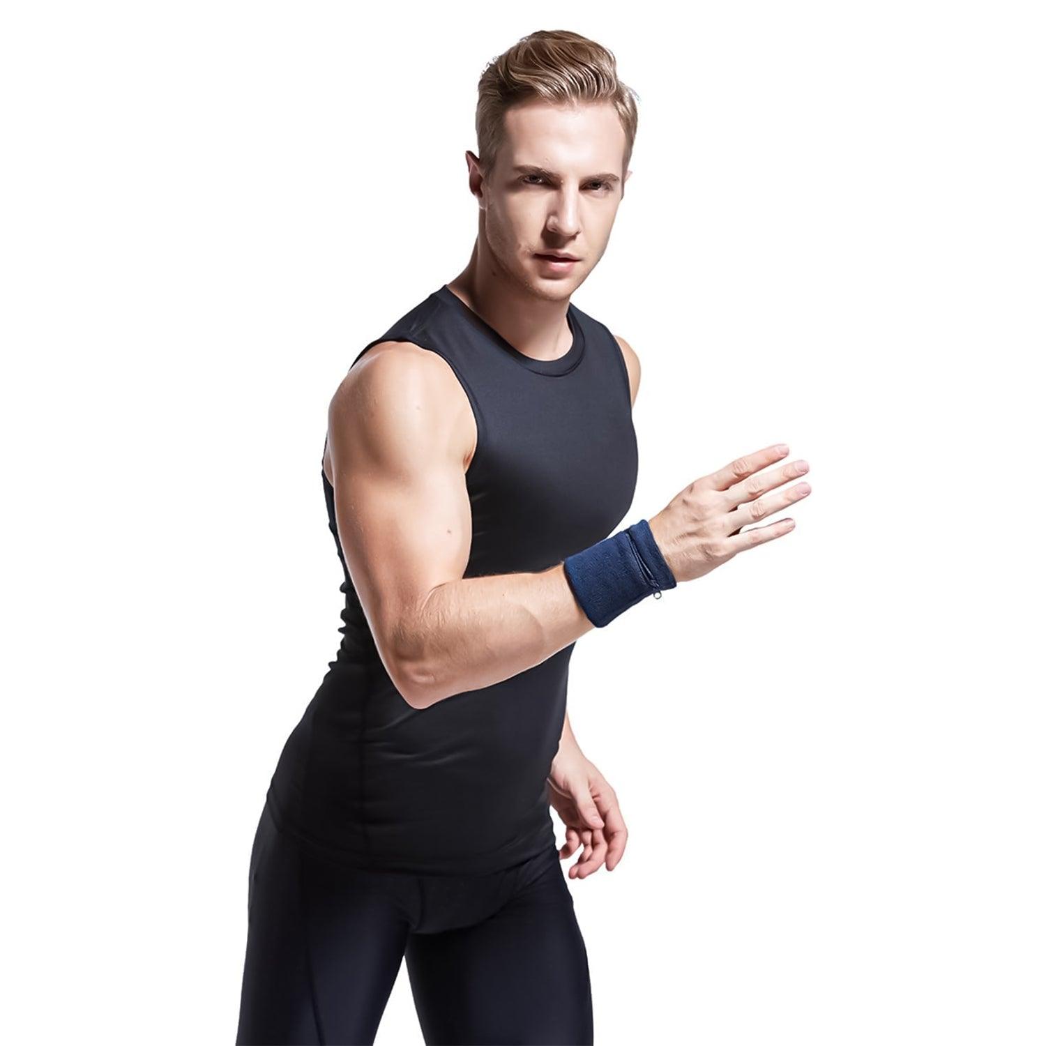 Wrist Wallet for Runners - Pocket Wrist Wallet Pouch Bag Band Zipper for Running Exercise Bands - Tophatter Daily Deals