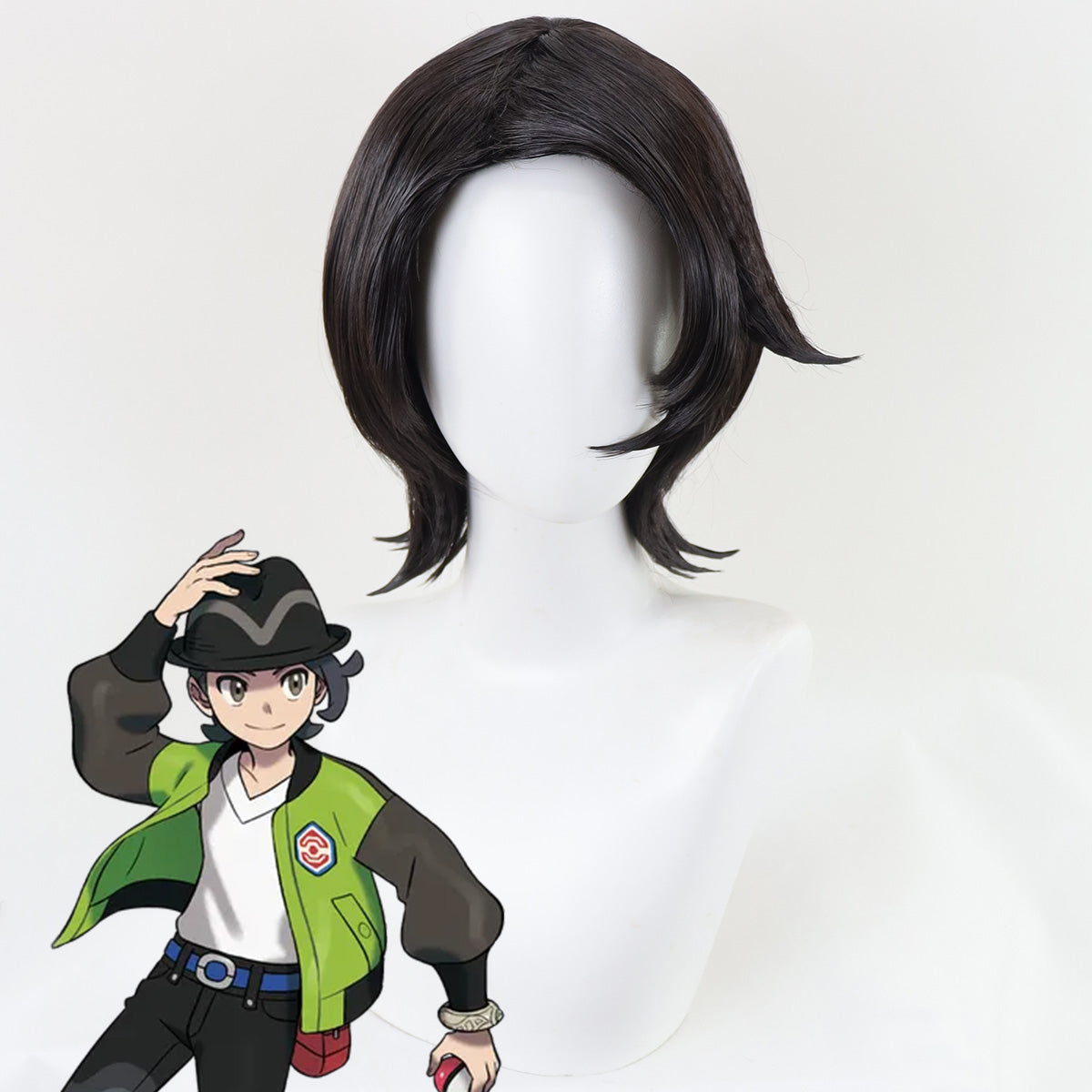 Pokemon Legends: Z-A Trainers Male Black Cosplay Wig Wig - Tophatter Daily Deals