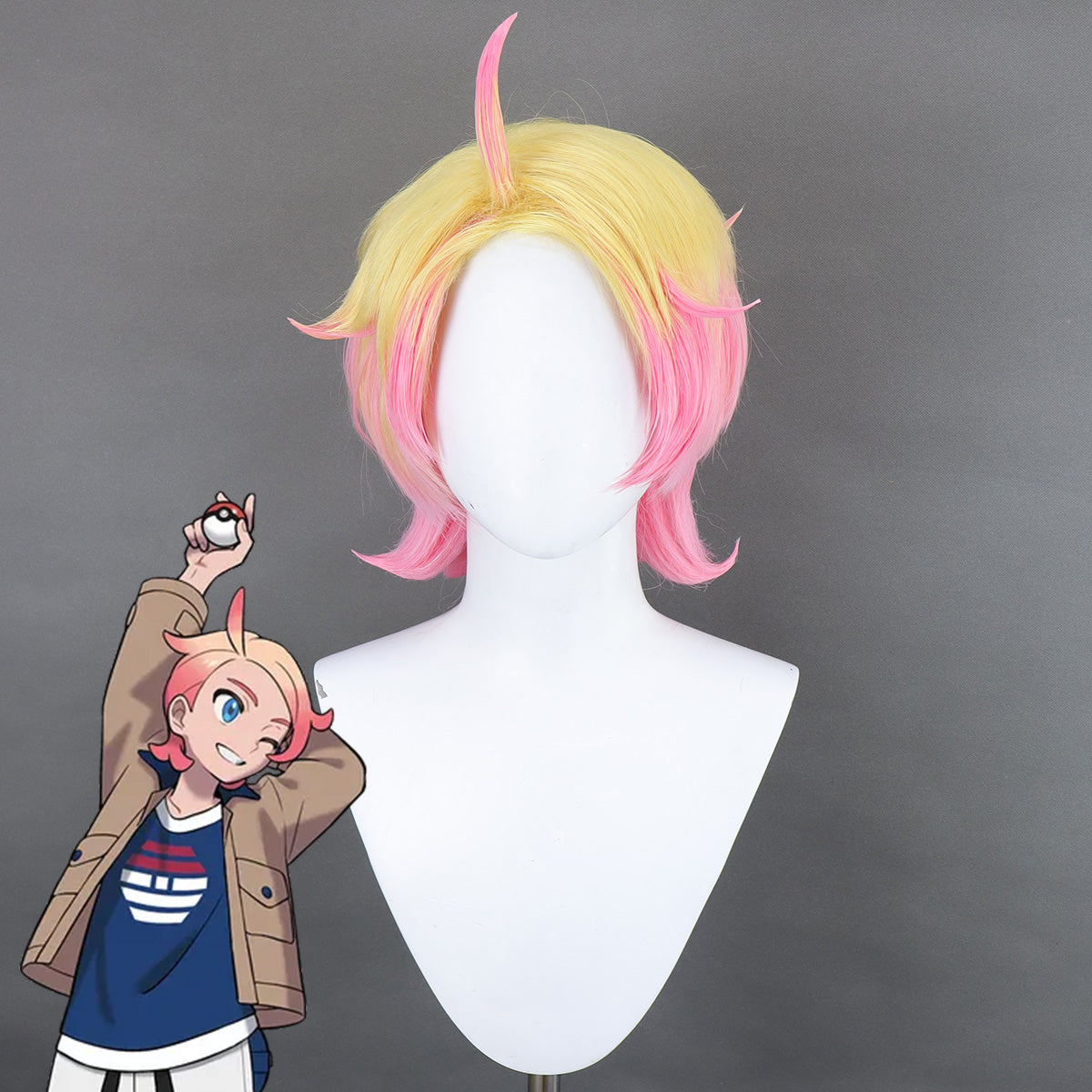 Pokemon Legends: Z-A Urbain Pink Cosplay Wig Wig - Tophatter Daily Deals