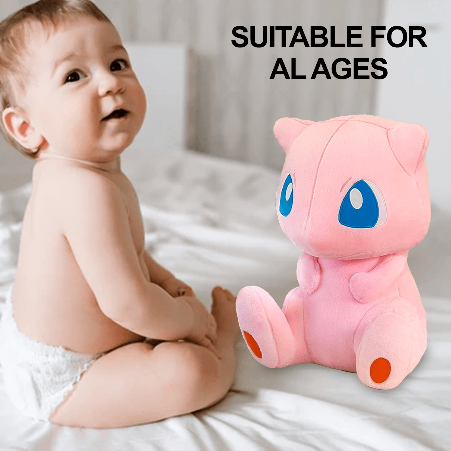 Pokemon Plush Mew - 35CM Big Size Stuffed Toy Teddy Anime valentines - Tophatter Daily Deals