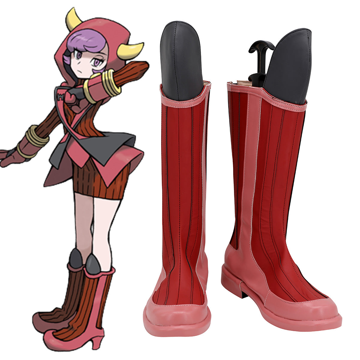 Pokemon Omega Ruby PM Courtney Red Shoes Cosplay Boots Shoes/Boots - Tophatter Daily Deals