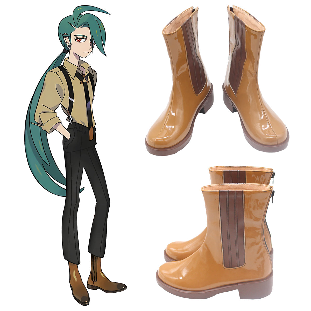 Pokemon Scarlet and Violet Elite Four Rika Brown Cosplay Shoes Shoes/Boots - Tophatter Daily Deals