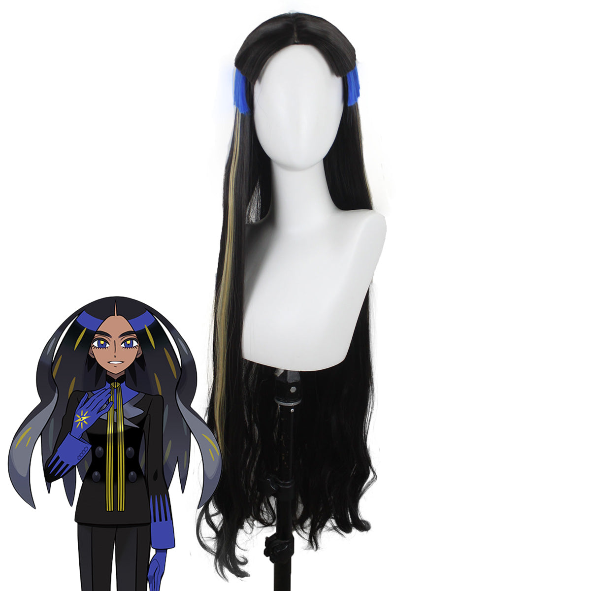 Pokemon Scarlet and Violet Geeta Black Cosplay Wig Wig - Tophatter Daily Deals