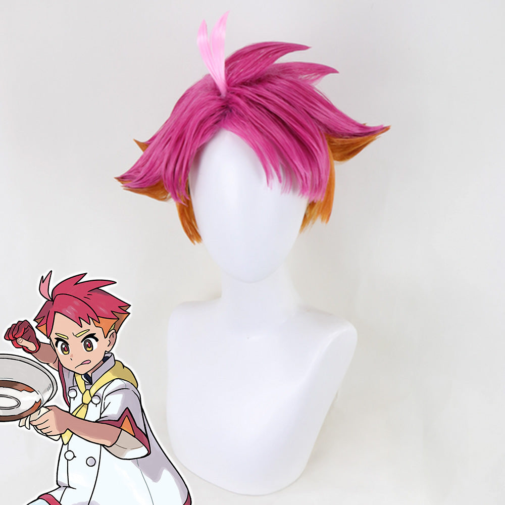 Pokemon Scarlet and Violet The Hidden Treasure of Area Zero Crispin Red Orange Cosplay Wig Wig - Tophatter Daily Deals