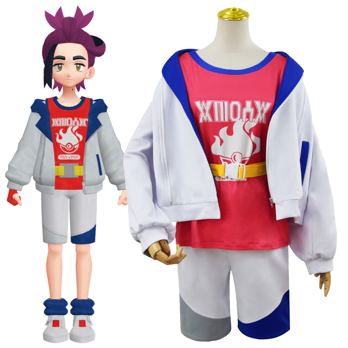 Pokemon Scarlet and Violet The Hidden Treasure of Area Zero Kieran Cosplay Costume Costume - Tophatter Daily Deals