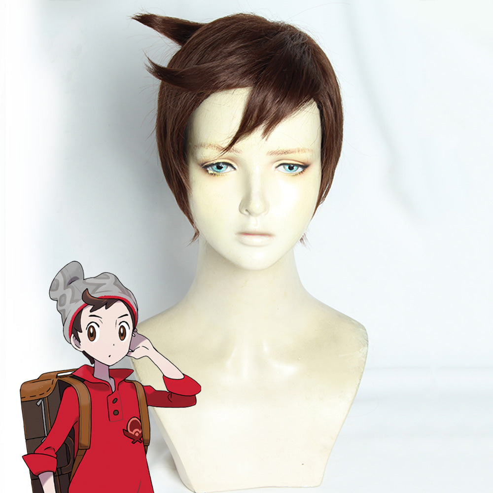 Pokemon Sword And Shield Male Trainer Brown Cosplay Wig Wig - Tophatter Daily Deals