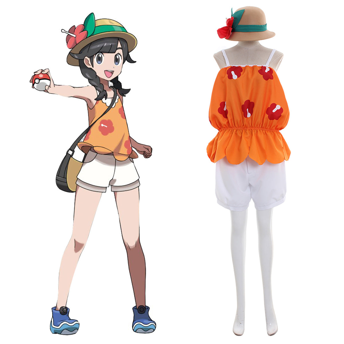 Pokemon Ultra Sun and Ultra Moon Female Protagonist Cosplay Costume Costume - Tophatter Daily Deals