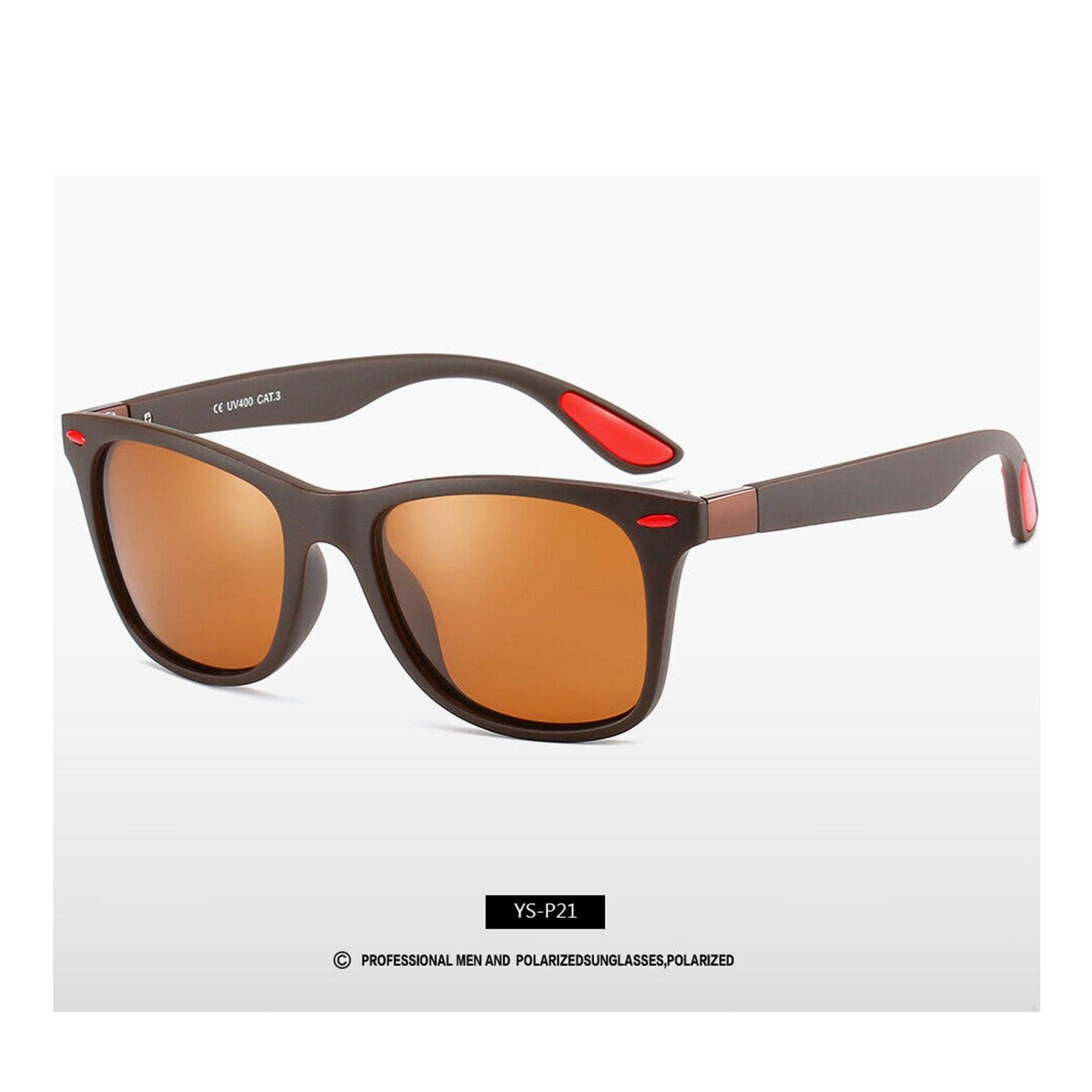 Best Polarised Sunglasses Uk - Square Cycling Sport Driving Fishing UV400 Orange Sports & Outdoor - Tophatter Daily Deals