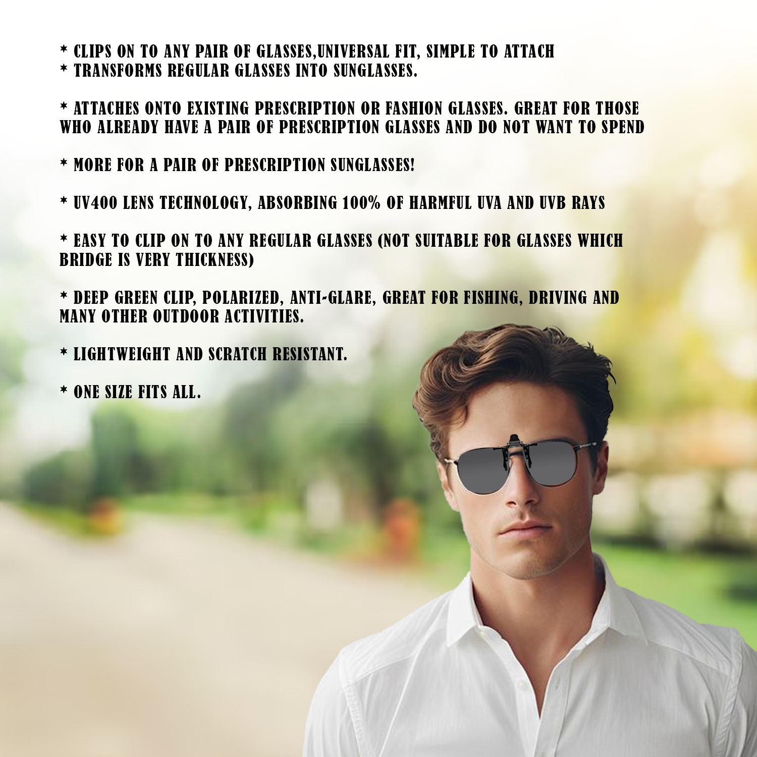 Clip On Sunglasses – Polarised Clip On Flip Style Sunglasses UV400 Polarized driving Fishing cycling Sunglasses - Tophatter Daily Deals