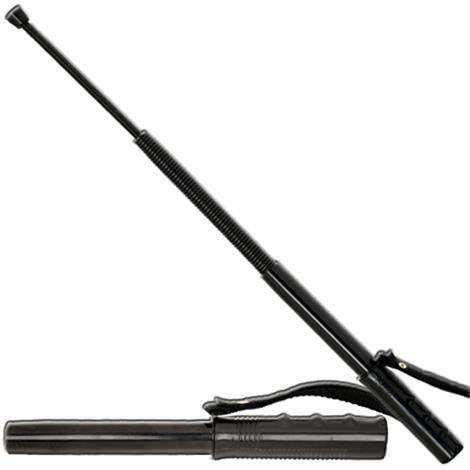 Collapsible Black Spring Police Baton 23 inch Self Defense Weapon Collectible Weapons - Tophatter Daily Deals