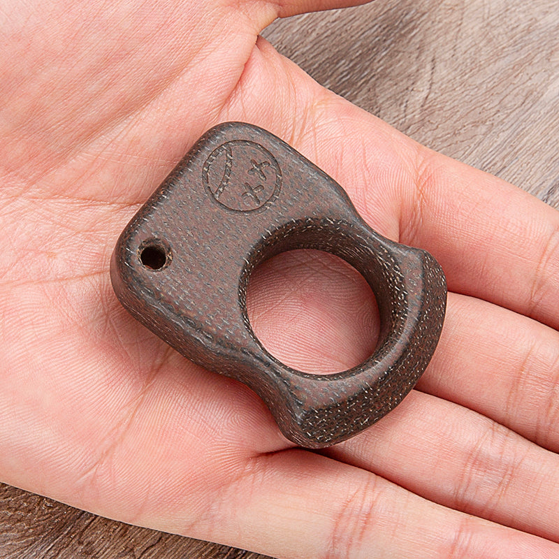 Coarse-Textured Micarta Polymer Brass Knuckles Brass Knuckles - Tophatter Daily Deals