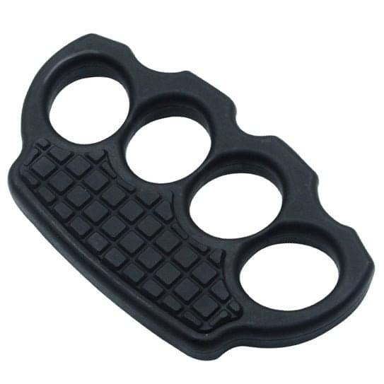 2022 New Polymer Full Finger Brass Knuckles Self Defense - Non Metal BLACK - 1 PC Brass Knuckles - Tophatter Daily Deals