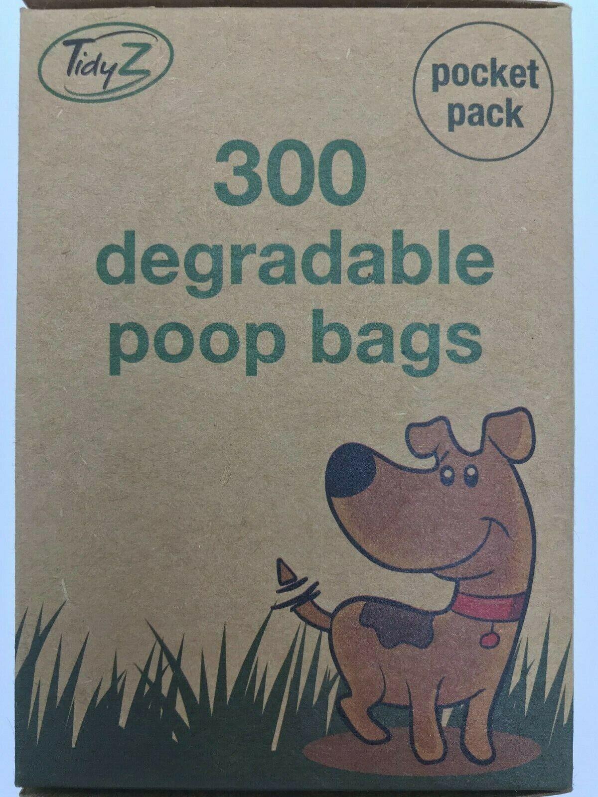 Compostable Dog Poop Bags - 12 rolls Degradable Poo Bags Pocket Size With Tie Handles Pet Products - Tophatter Daily Deals