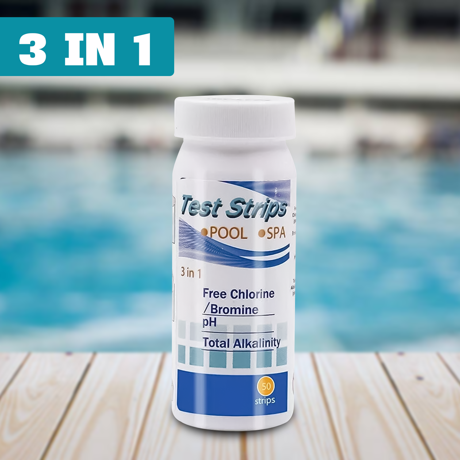 Swimming Pool Test Strips – 200PCS Chlorine Dip Test Strips Swimming Pool Water SPA Hot Tub PH Tester Paper 3-in-1 Swimming pool test strips - Tophatter Daily Deals