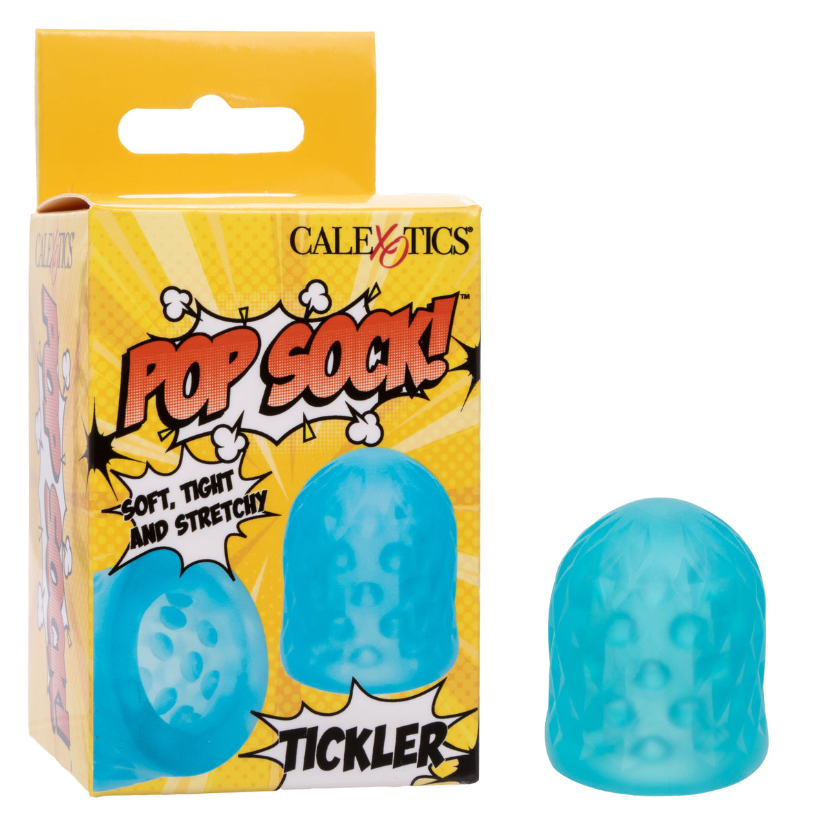Pop Sock Tickler Blue Reversible Textured Stroker > Sex Toys For Men > Masturbators Cup - Tophatter Daily Deals