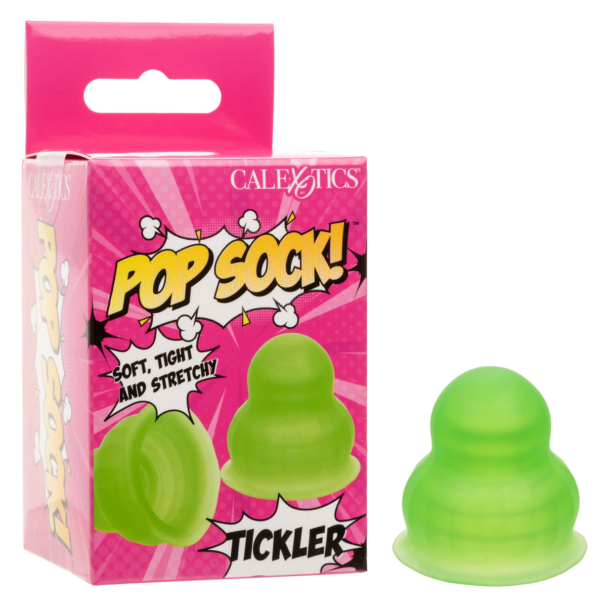 Pop Sock Tickler Green Reversible Textured Stroker > Sex Toys For Men > Masturbators Cup - Tophatter Daily Deals