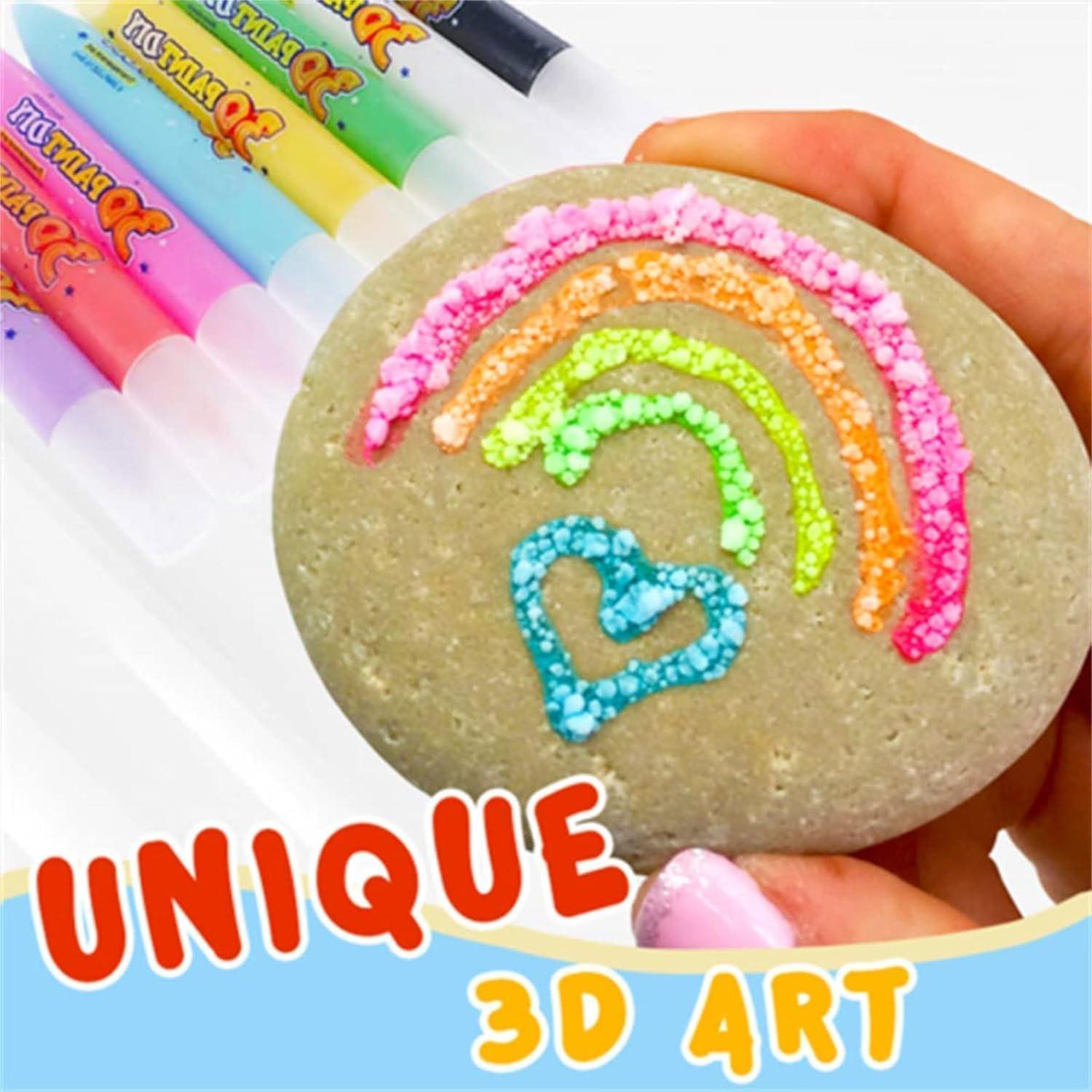 Magic Puffy Pens UK - 12PCS Magic Popcorn Pen Print Bubble Pen Puffy 3D Art Drawing Pens DIY Kids Gift Apparel & Accessories - Tophatter Daily Deals