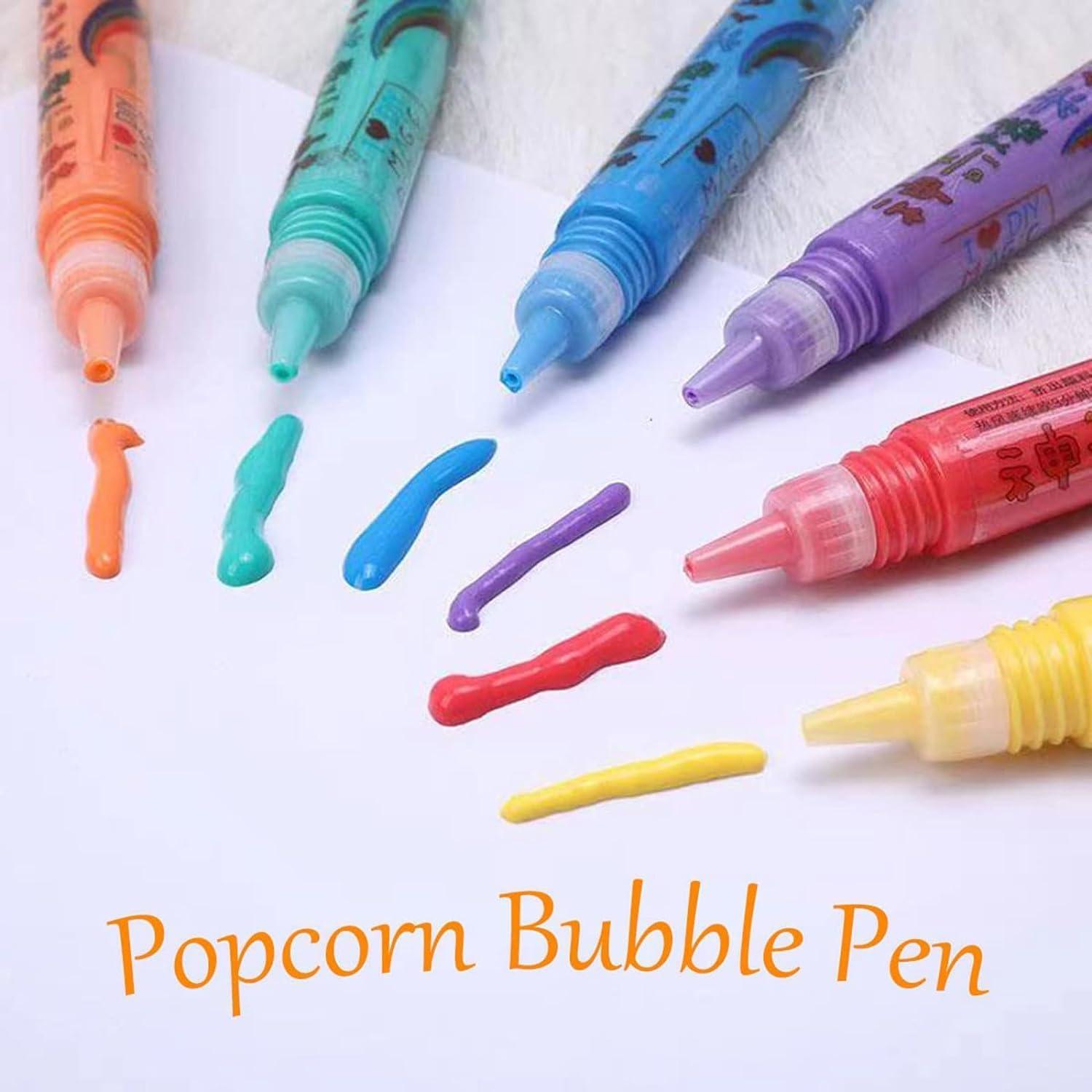 Magic Puffy Pens UK - 12PCS Magic Popcorn Pen Print Bubble Pen Puffy 3D Art Drawing Pens DIY Kids Gift Apparel & Accessories - Tophatter Daily Deals
