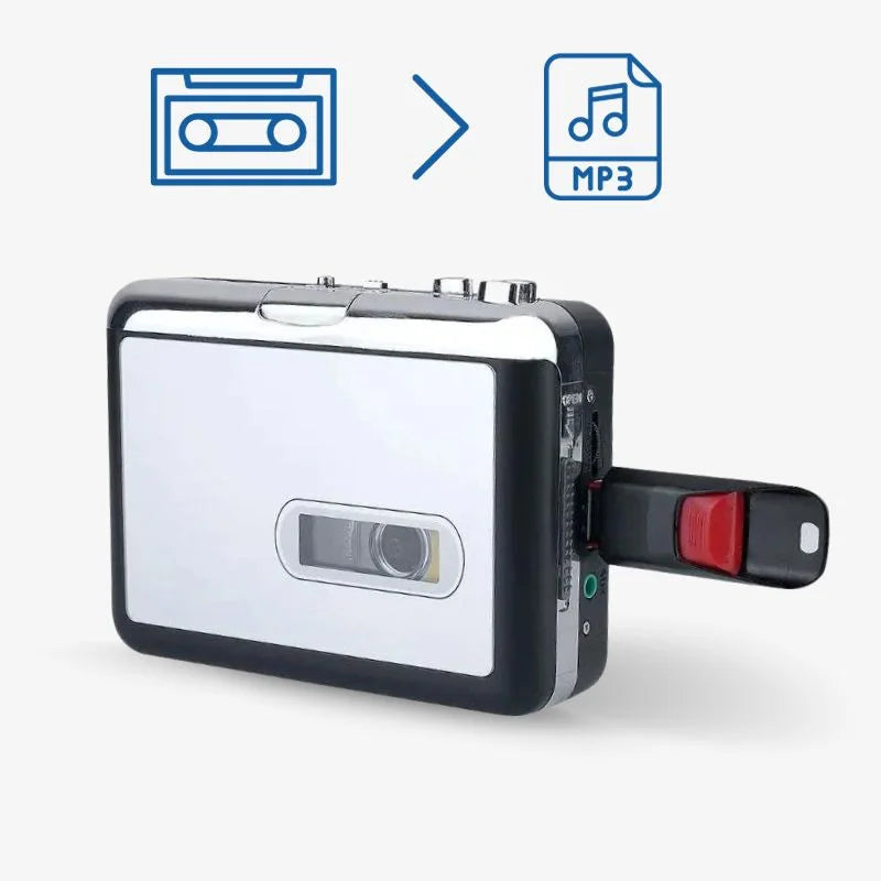 Cassette To USB Converter Portable Tape Digitizer MP3 - Tophatter Daily Deals
