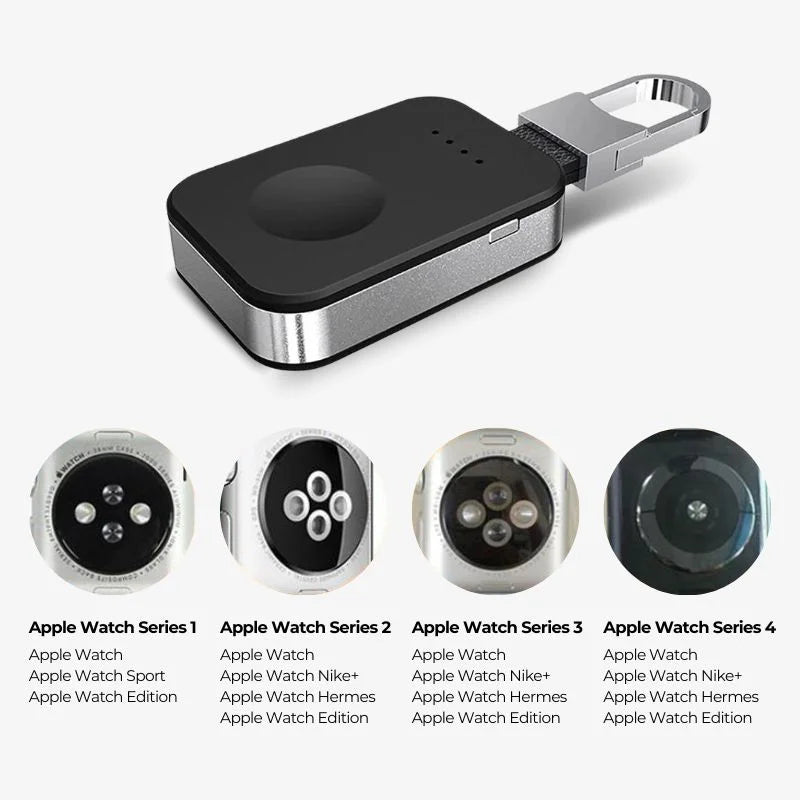 Portable Smartwatch Keychain Charger Compact Travel Power - Tophatter Daily Deals