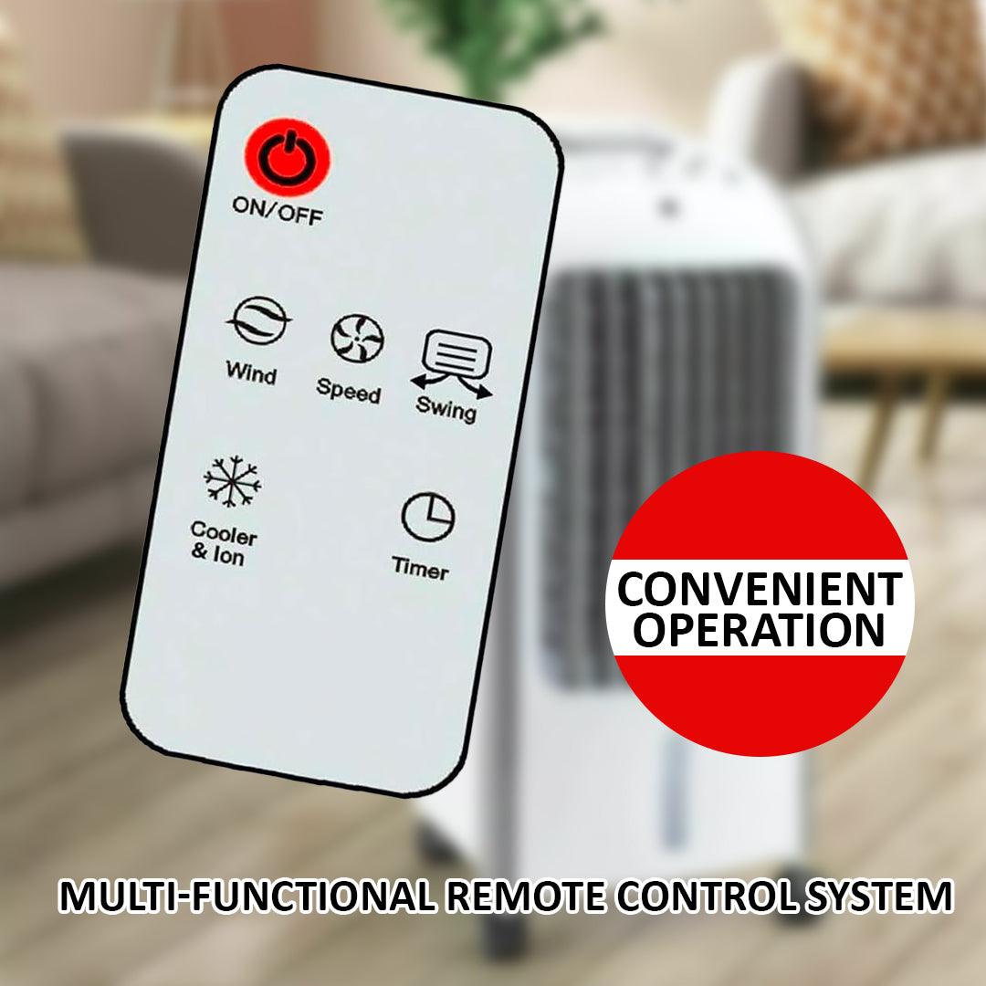 Portable Air Conditioner Mini - 4L Air Cooler Evaporative Oscillating Unit Ice Fan W/ Remote Swing AC Apparel & Accessories - Tophatter Daily Deals