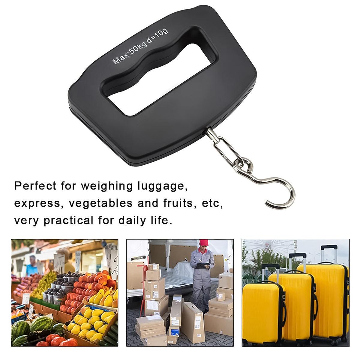 Digital Scale for Suitcase - 50kg Digital Travel Portable Handheld Weighing Luggage Scales Apparel & Accessories - Tophatter Daily Deals