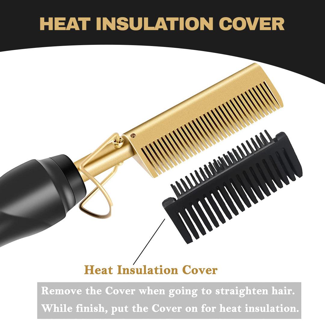 Straightening Hot Comb - Professional Press Comb Straightener Hot Comb Hair Hot Comb Electric Hot Comb UK Personal Care - Tophatter Daily Deals