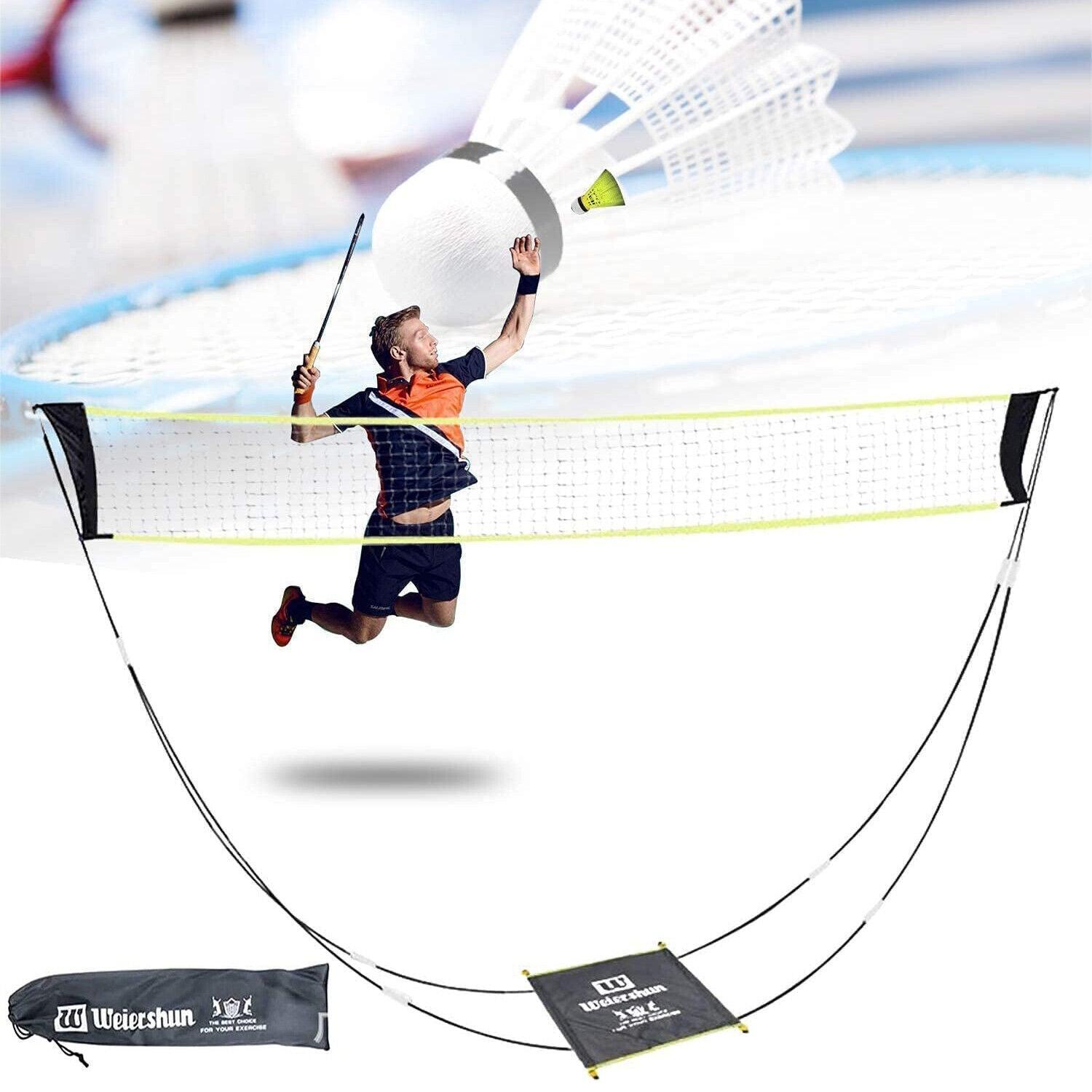 Portable Tennis Net - Portable Outdoor Foldable Badminton Tennis Volleyball Net Stand Set Beach Sport Sports & Outdoor - Tophatter Daily Deals