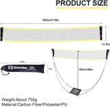 Portable Tennis Net - Portable Outdoor Foldable Badminton Tennis Volleyball Net Stand Set Beach Sport Sports & Outdoor - Tophatter Daily Deals