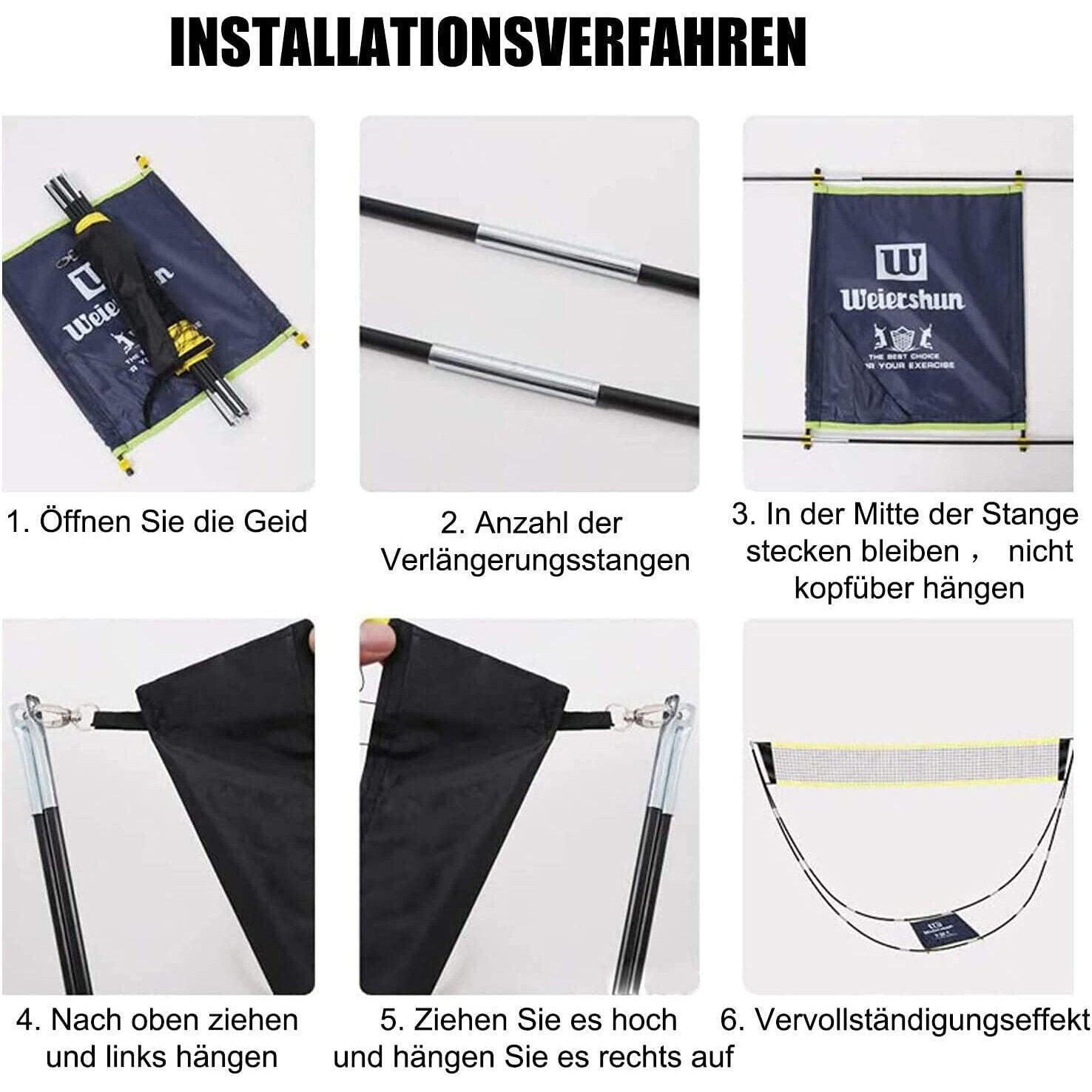 Portable Tennis Net - Portable Outdoor Foldable Badminton Tennis Volleyball Net Stand Set Beach Sport Sports & Outdoor - Tophatter Daily Deals