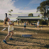 Portable Tennis Net - Portable Outdoor Foldable Badminton Tennis Volleyball Net Stand Set Beach Sport Sports & Outdoor - Tophatter Daily Deals