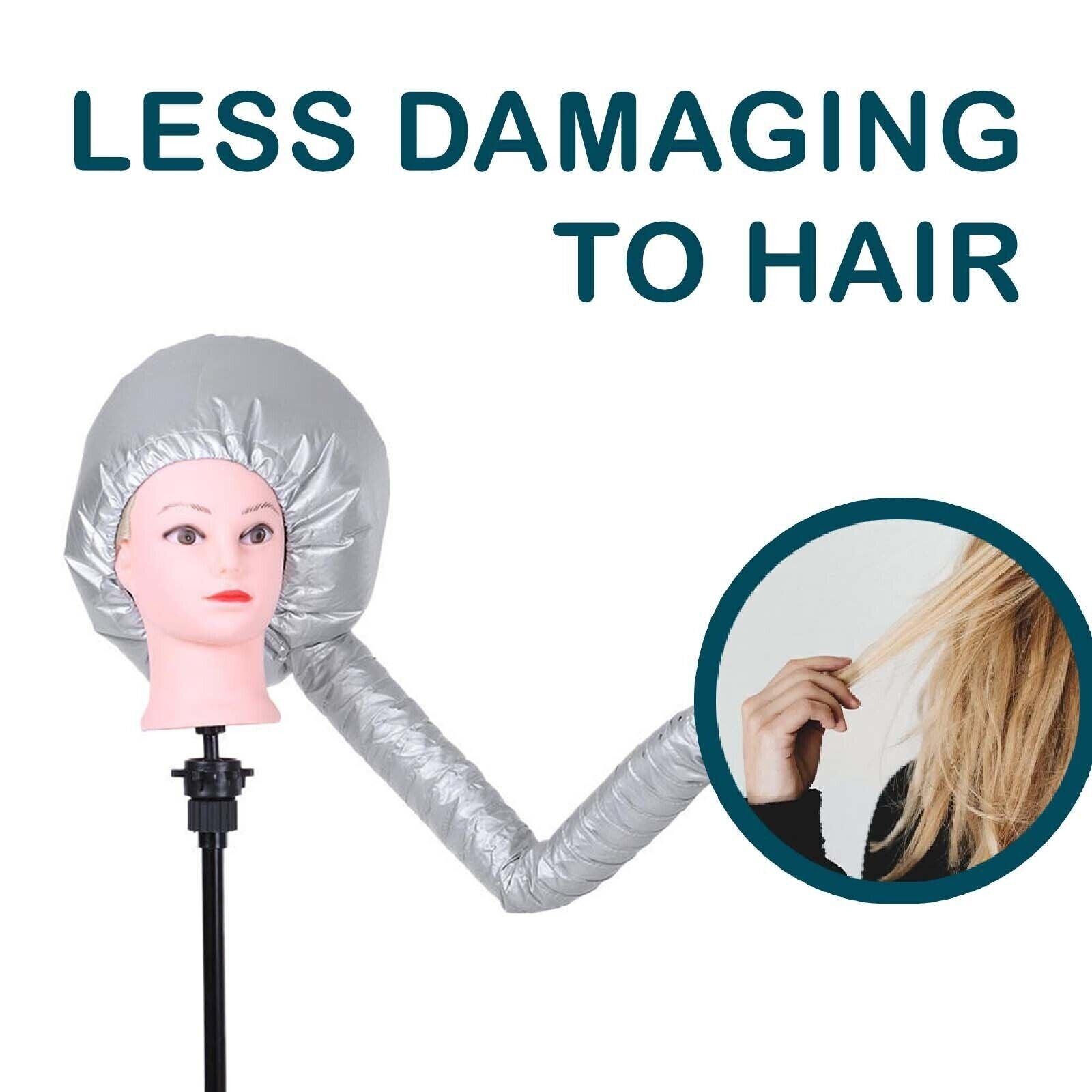 Portable Hair Dryer Hood - Portable Soft Hair Drying Cap Bonnet Hood Hat Blow Dryer Attachment Professional Hair Care - Tophatter Daily Deals