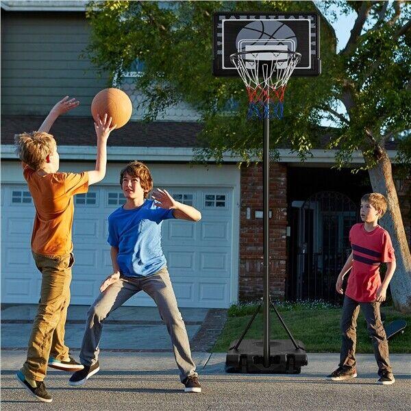 Portable Basketball Hoop UK - 7-8ft Height Adjustable Basketball Net Stand Sports & Outdoor - Tophatter Daily Deals