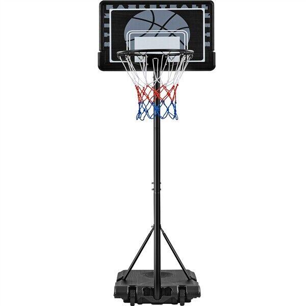 Portable Basketball Hoop UK - 7-8ft Height Adjustable Basketball Net Stand Sports & Outdoor - Tophatter Daily Deals