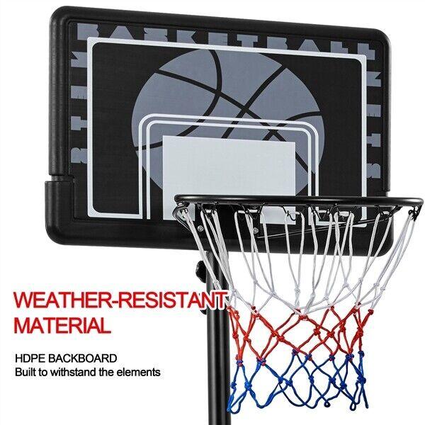Portable Basketball Hoop UK - 7-8ft Height Adjustable Basketball Net Stand Sports & Outdoor - Tophatter Daily Deals