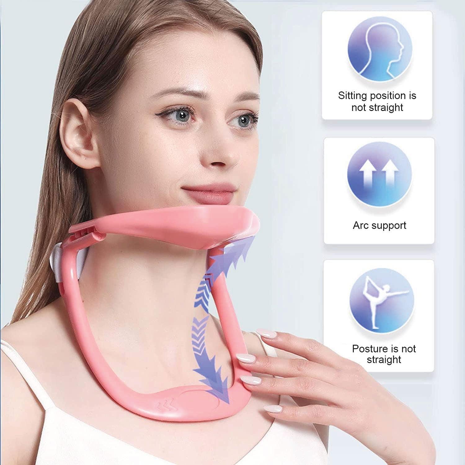 Neck Brace for Posture - Adjustable Neck Stretcher Neck Support for Cervical Pain Relief Neck Traction Device Personal Care - Tophatter Daily Deals