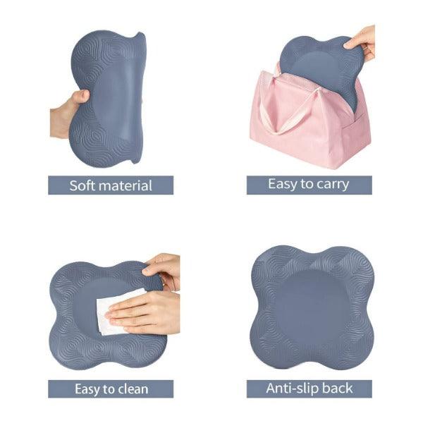 Yoga Pad for Knees - 2Pcs Extra Thick Exercise Knee Pads Soft Nonslip Pilates Kneeling Wrist Hips Hands Elbows Balance Yoga Product - Tophatter Daily Deals