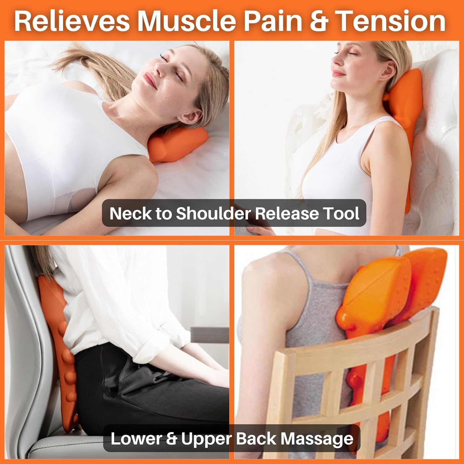 Trigger Point Massage Tool – Relieves Muscle Tension & Reduces Fatigue for Back & Neck Health Care - Tophatter Daily Deals